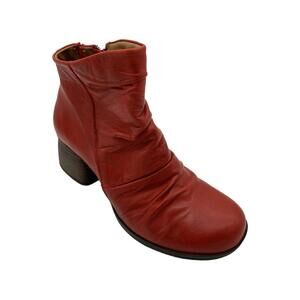 Miz Mooz Women's Octavia Ankle Boots Red - Medium